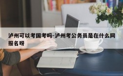 泸州可以考国考吗-泸州考公务员是在什么网报名呀