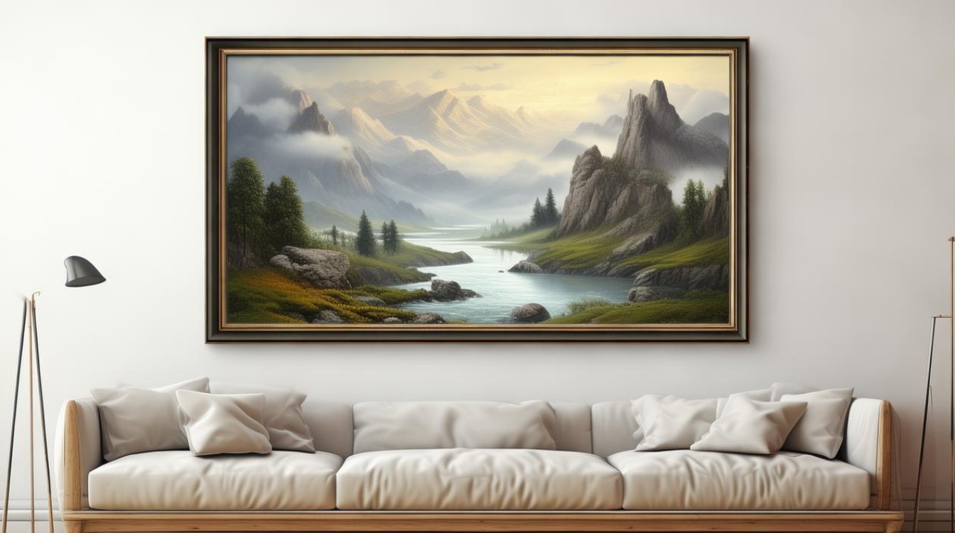 2025客厅山水画挂哪里？旺财避凶有讲究！-图1