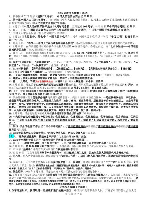 2025国考时政考点有哪些？-图1