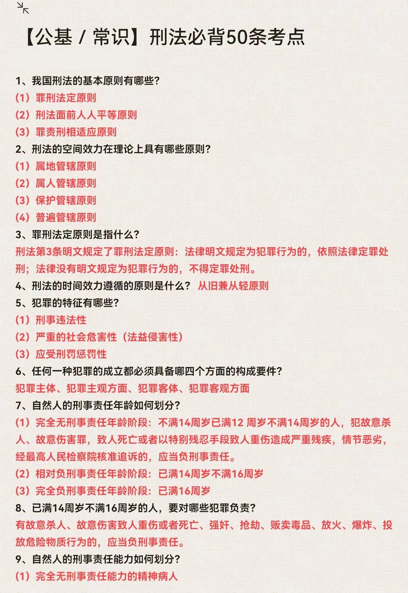 公务员考试法律常识有哪些必考点?-图3 公务员考试法律常识有哪些必考点?-图3