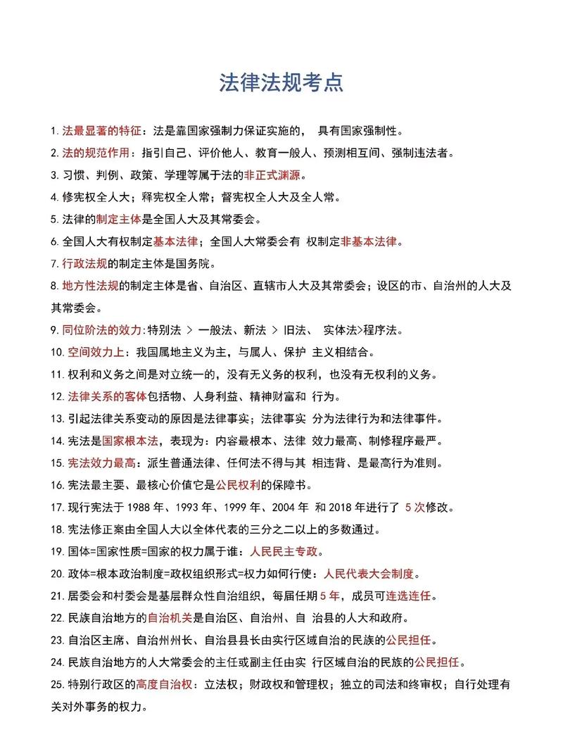 法律常识必记有哪些核心考点？-图1