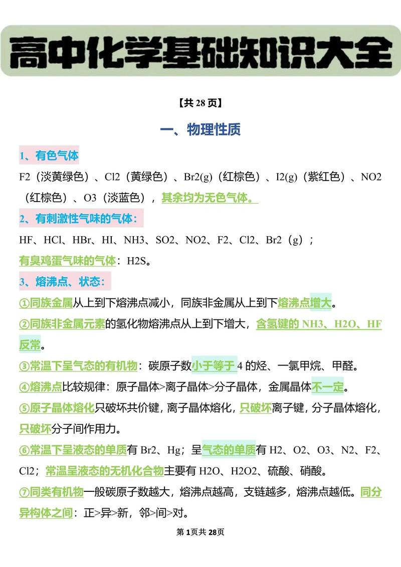 高中生必知的化学常识有哪些？-图2