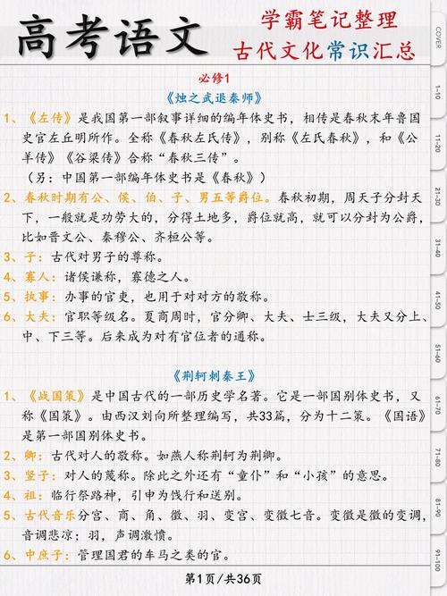 高中古代文化常识有哪些常见考点？-图2