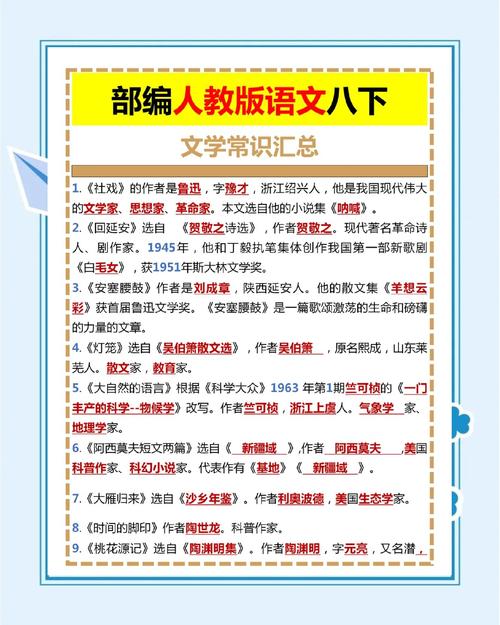 七年级下语文文学常识有哪些重点？-图1