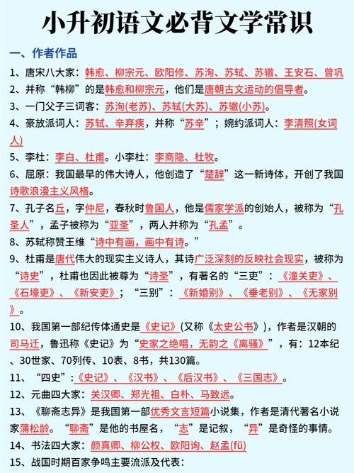 人教版语文教材中的文学常识如何串联成知识体系?有哪些高频考点需要重点掌握?-图2 人教版语文教材中的文学常识如何串联成知识体系?有哪些高频考点需要重点掌握?-图2
