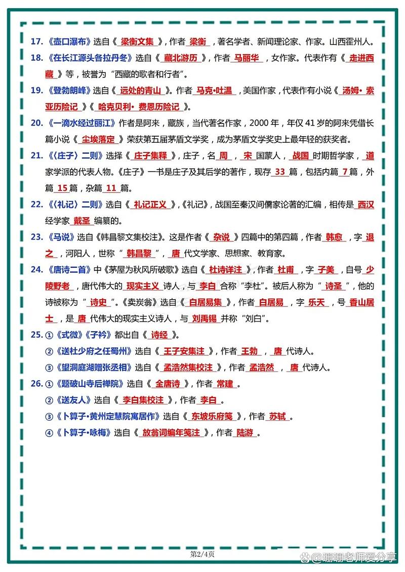 初二下册语文文学常识有哪些高频考点?如何有效记忆这些知识点?-图3 初二下册语文文学常识有哪些高频考点?如何有效记忆这些知识点?-图3
