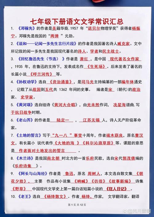 初中语文文学文化常识有哪些重点？-图2