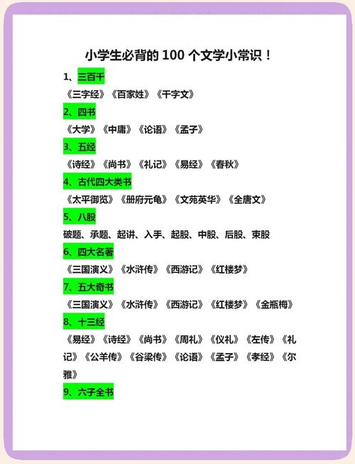 小学必背文学常识有哪些?-图3 小学必背文学常识有哪些?-图3