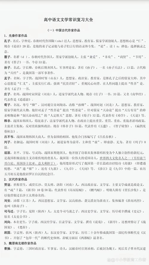 高中语文必背文化常识有哪些核心考点?-图2 高中语文必背文化常识有哪些核心考点?-图2