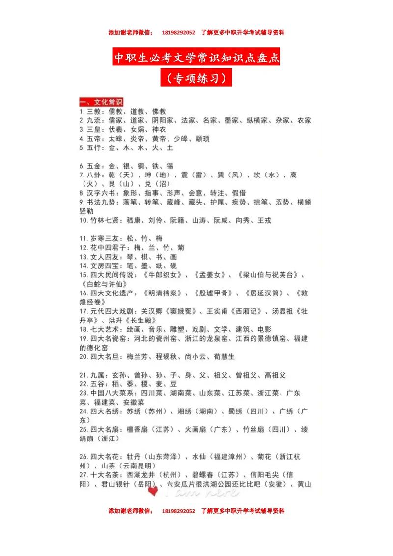 中职语文文学常识题目怎么答？-图3