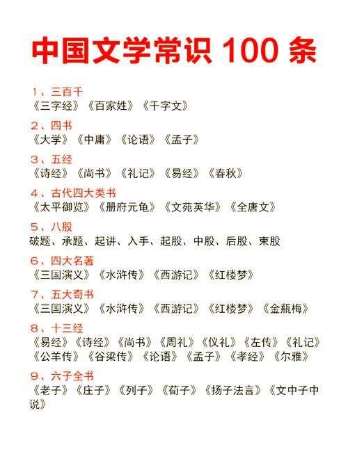 中国古代文学文化常识有哪些核心要点？-图3