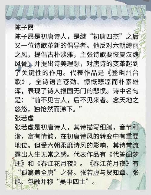 唐朝文学常识视频中,哪些核心知识点最值得深入探讨?-图2 唐朝文学常识视频中,哪些核心知识点最值得深入探讨?-图2