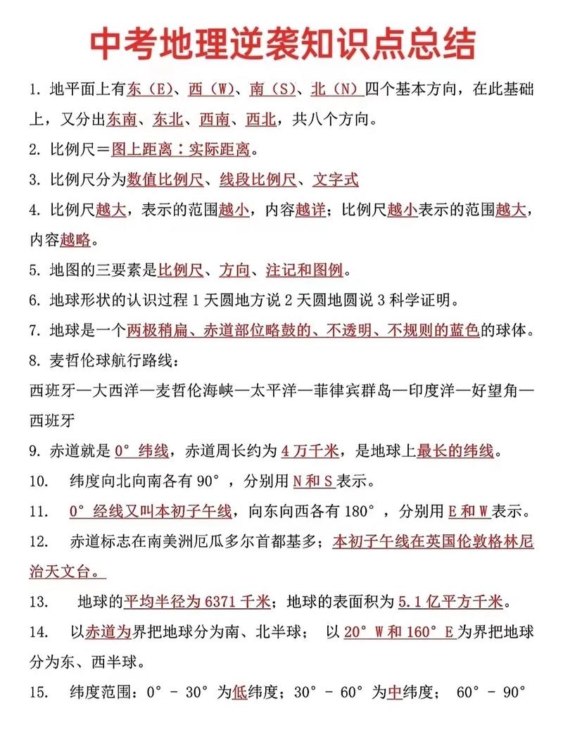 咸阳中考地理常考哪些自然与人文地理知识点？-图1