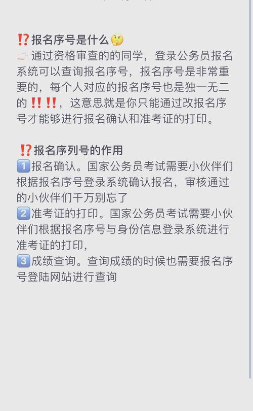 国考报名序号仅是报名凭证吗？它对后续考试流程还有哪些关键作用？-图3