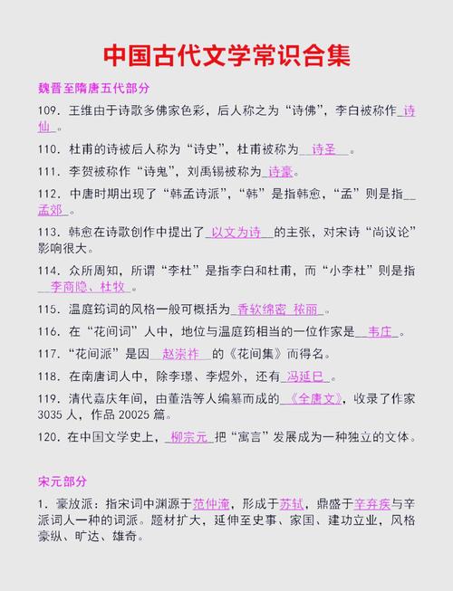文学常识高考总结,高频考点有哪些?如何高效记忆?-图2 文学常识高考总结,高频考点有哪些?如何高效记忆?-图2